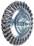 Pferd Schleifaufsatz &uuml;rste gezopft KBG &Oslash; 125 x 15 mm M14 Stahl-Draht-&Oslash;