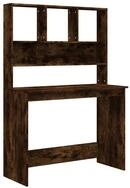 vidaXL Schreibtisch NA Schreibtisch mit Regal R&auml;uchereiche 102x45x148 cm...