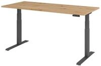 HAMMERBACHER Schreibtisch Schreibtisch el 180x80cm graphit/asteiche
