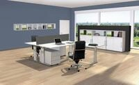 KERKMANN Schreibtisch Schreibtisch StageOne Form 4 BxT180x80cm grafit
