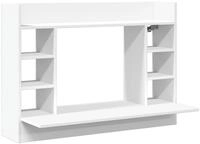 vidaXL Schreibtisch Wand-Schreibtisch Wei&szlig; 105x48x75 cm Holzwerkstoff