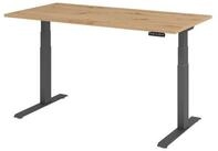 HAMMERBACHER Schreibtisch Schreibtisch el 160x80cm graphit/asteiche