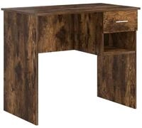 vidaXL Schreibtisch Schreibtisch Ger&auml;ucherte Eiche 90 x 49 x 75 cm...