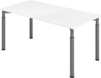 HAMMERBACHER Schreibtisch Schreibtisch 160x80cm Wei&szlig;/Graphit