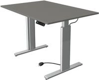 KERKMANN Schreibtisch Sitz-/Stehtisch Move 3 BxTxH 120x60x72-120cm silber/grafit