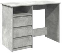 vidaXL Schreibtisch Schreibtisch Betongrau 102x50x75 cm Holzwerkstoff