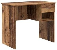 vidaXL Schreibtisch Schreibtisch mit Regal Altholz 90 x 49 x 75 cm Holzwerkstoff