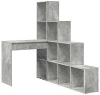vidaXL Schreibtisch Eck-Schreibtisch mit Regal Beton Grau 101,5 x 149,5 x 149,5...