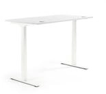 Soennecken Schreibtisch Schreibtisch 2000x605-1255x800mm Platte wei&szlig; Gestell...