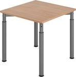 HAMMERBACHER Schreibtisch Schreibtisch 80x80cm Nussbaum/Graphit