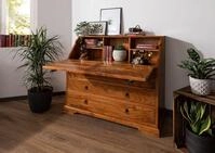 Massivmoebel24 Schreibtisch Sekret&auml;r Akazie 107x50x100 honig lackiert OXFORD...