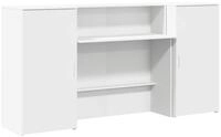 vidaXL Schreibtisch Empfangstheke Wei&szlig; 200x50x103,5 cm Holzwerkstoff