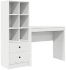 vidaXL Schreibtisch Schreibtisch mit Schubladen mit Regal mit Speicher 2 pcs...