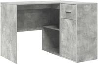 vidaXL Schreibtisch Eck-Schreibtisch mit Schubladen Beton Grau 102 x 88 x 75 cm