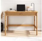 IDIMEX Schreibtisch RODRIGO, Tisch 110 cm breit aus Massivholz 2 Schubladen in...