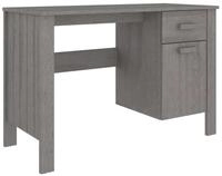 vidaXL Schreibtisch Schreibtisch HAMAR Hellgrau 113x50x75 cm Massivholz Kiefer