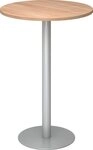 HAMMERBACHER Empfangstheke Stehtisch 80cm Nussbaum/silber