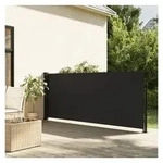 furnicato Markise Ausziehbare Seitenmarkise 100x300 cm Schwarz, Polyester mit