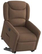 vidaXL Sessel Relaxsessel mit Aufstehhilfe Elektrisch Braun Stoff (1-St)
