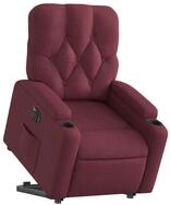vidaXL Sessel Relaxsessel mit Aufstehhilfe Elektrisch Weinrot Stoff (1-St)