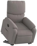 vidaXL Sessel Relaxsessel mit Aufstehhilfe Elektrisch Taupe Stoff (1-St)