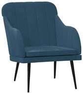 vidaXL Sessel Sessel Blau 63x76x80 cm Samt (1-St)