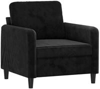 vidaXL Sessel, Loungesessel Schwarz 60 cm Samt
