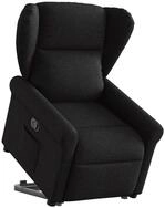 vidaXL Sessel Relaxsessel mit Aufstehhilfe Schwarz Stoff (1-St)