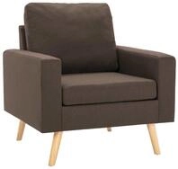 vidaXL Sessel Sessel Braun Stoff Gepolsterter Clubsessel Mit Armlehne 77x71x80cm