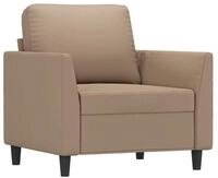 vidaXL Sessel, Loungesessel Cappuccino-Braun 60 cm Kunstleder