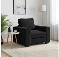vidaXL Sofa, Sessel Schwarz 60 cm Samt