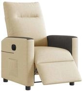 vidaXL Sessel Relaxsessel Elektrisch Creme Stoff (1-St)