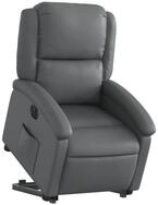 vidaXL Sessel Relaxsessel mit Aufstehhilfe Elektrisch Grau Kunstleder (1-St)