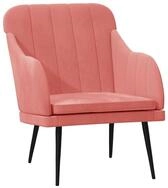 vidaXL Sessel Sessel Rosa 63x76x80 cm Samt (1-St)