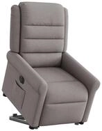 vidaXL Sessel Relaxsessel mit Aufstehhilfe Elektrisch Taupe Stoff (1-St)