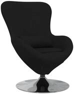 vidaXL Sessel Eiersessel Schwarz 63 x 73 x 90 cm Stoff (1-St)