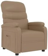vidaXL Sessel Relaxsessel Cappuccino-Braun Kunstleder (1-St)