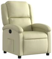 vidaXL Sessel Relaxsessel Creme Echtleder (1-St)