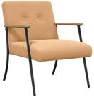 vidaXL Sessel Sessel Beige Lockiger woll&auml;hnlicher Stoff (1-St)
