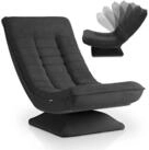 Juskys Relaxsessel Korsika, 360&deg;-drehbar & klappbar, Cord-Bezug, ergonomisch
