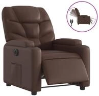 vidaXL Relaxsessel, Elektrischer Relaxsessel Braun Kunstleder