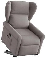 vidaXL Sessel Relaxsessel mit Aufstehhilfe Taupe Stoff (1-St)