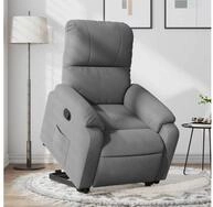 vidaXL Relaxsessel, Relaxsessel mit Aufstehhilfe Dunkelgrau Mikrofasergewebe