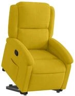 vidaXL Sessel Relaxsessel mit Aufstehhilfe Gelb Samt (1-St)