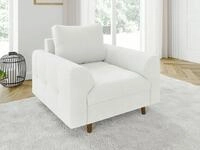 S-Style M&ouml;bel Sessel Leif mit Braun Holzf&uuml;&szlig;en im skandinavischen Stil aus