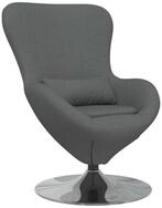 vidaXL Sessel Eiersessel Dunkelgrau 63 x 73 x 90 cm Stoff (1-St)