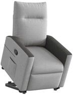 vidaXL Sessel Relaxsessel mit Aufstehhilfe Wolkengrau Stoff (1-St)