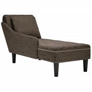 vidaXL Chaiselongue Chaiselongue mit Kissen & Rechter Armlehne Grau Kunstleder,...