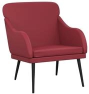 vidaXL Sessel Sessel Weinrot 63x76x80 cm Kunstleder (1-St)