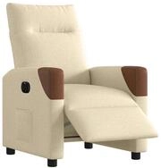 vidaXL Sessel Relaxsessel Elektrisch Creme Stoff (1-St)